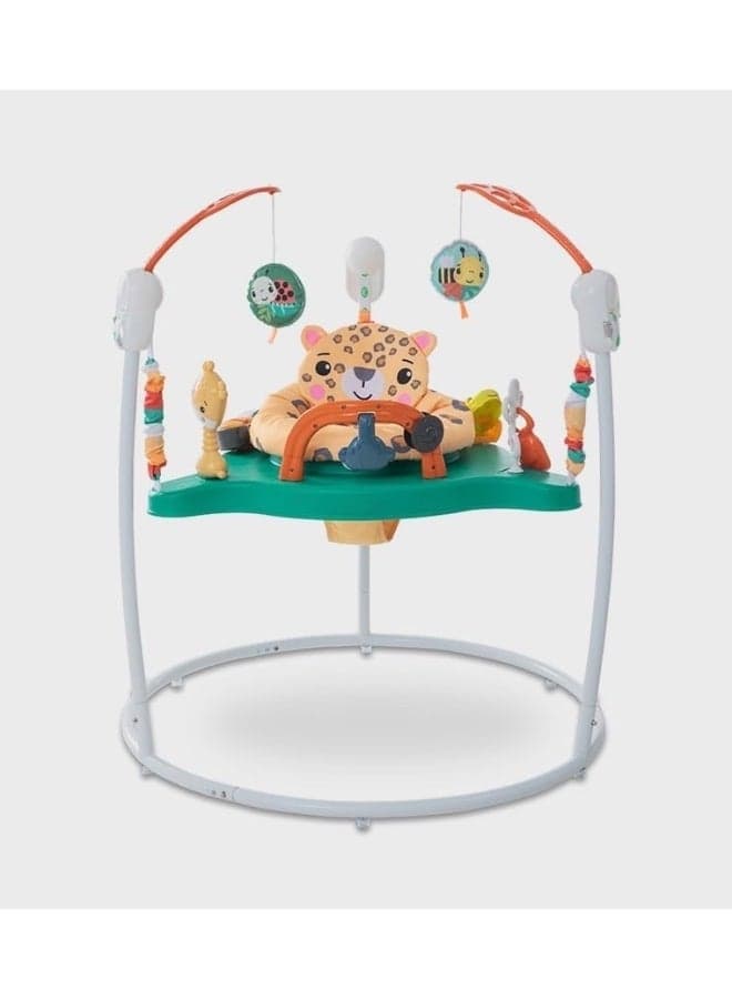 Tiibaby Baby Activity Jumper with Music and Toys, 360° Seat Spin, 3 Height Adjustments, Jungle Theme, for Ages 4 Months+