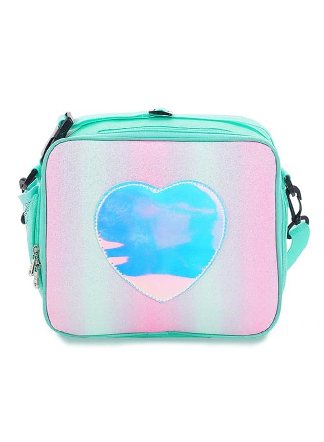 Children's Lunch Box, Rainbow Laser Tote Leakproof Insulated Lunch Bag Reusable Insulated Bento Bag Picnic Ice Bag Girls Simple Shoulder Bag for School and Outdoor Backpack