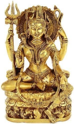 Idol Collections Brass Shiva and Parvati (Ardhanarishvara) - Brass Statue Idol Murti, Height : 10 inch