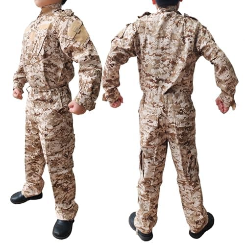 H World Shopping Tactical Airsoft Kids Clothing Children BDU Hunting Military Camouflage Combat Uniform Suit AOR1, 120