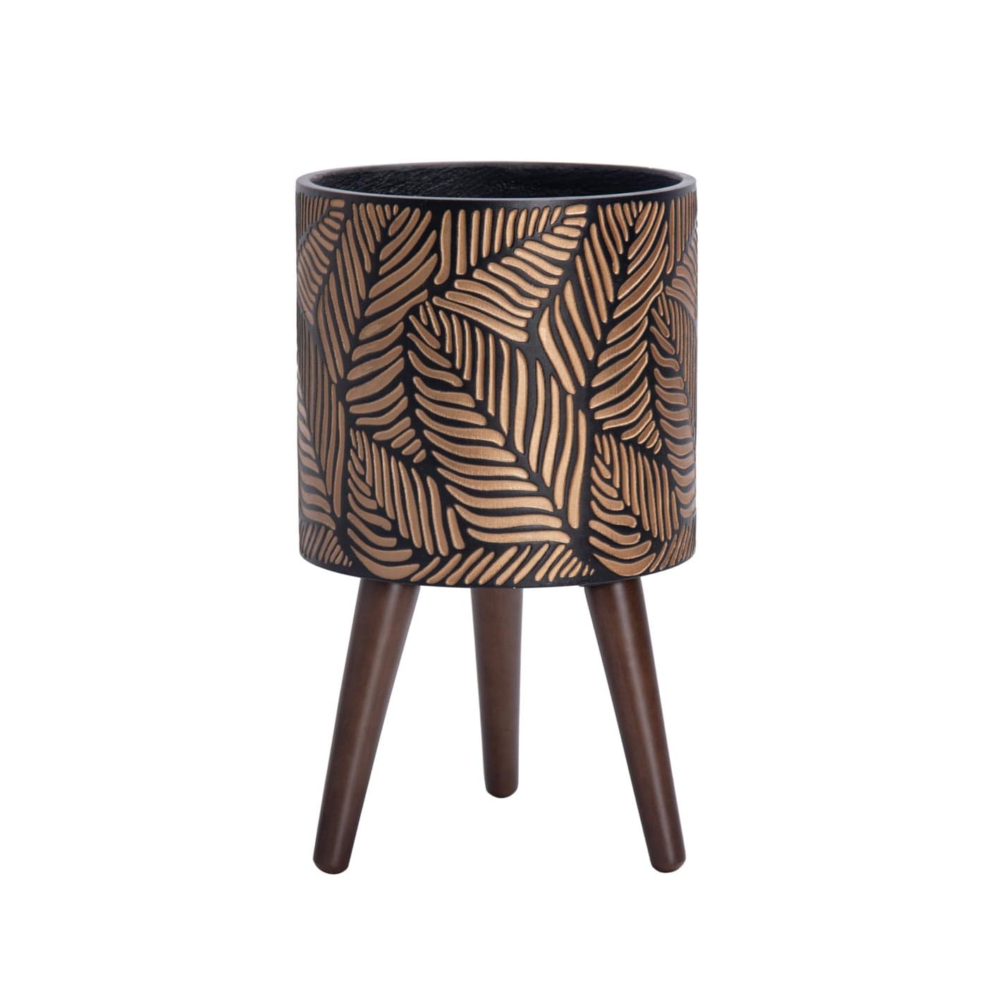 Dvine Dev 10 Inch Planter Pot with Stand MidCentury Tall Plant Pot with Legs for Indoor Plants Medium BronzeGrey 88LB6