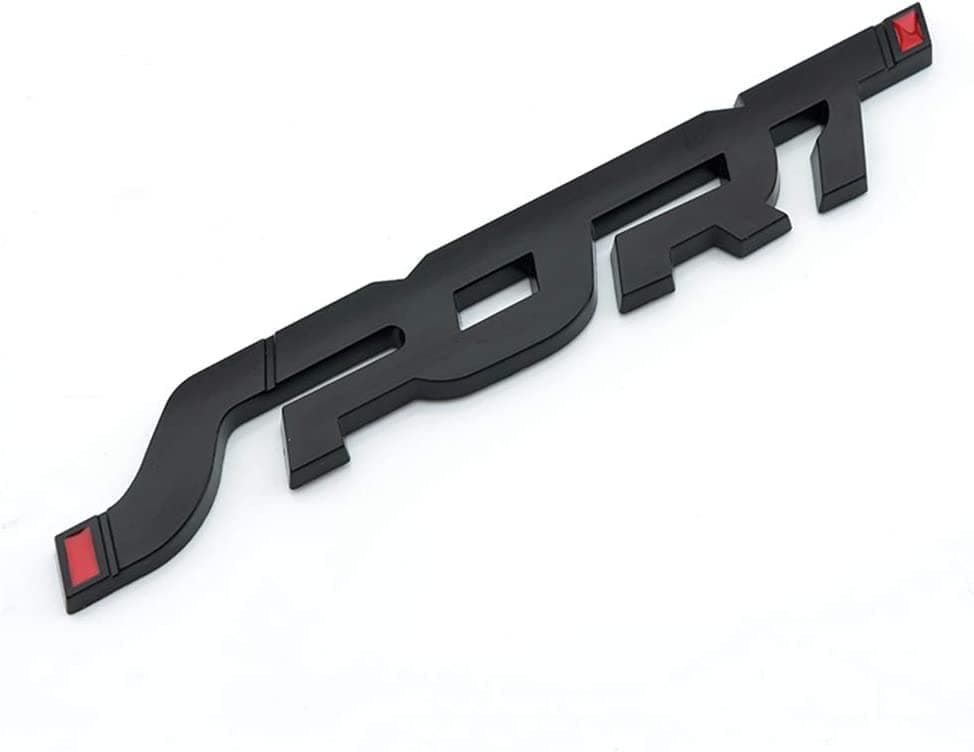 OAN Sport Metal 3D Sport Logo Car Bike Sticker (Black) Size:- 14cm X 2cm X 0.5 mm