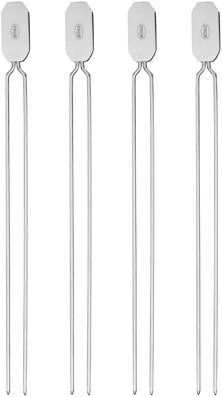 Rösle Kabob, Set of 4 Grill Skewers, One Size, Silver