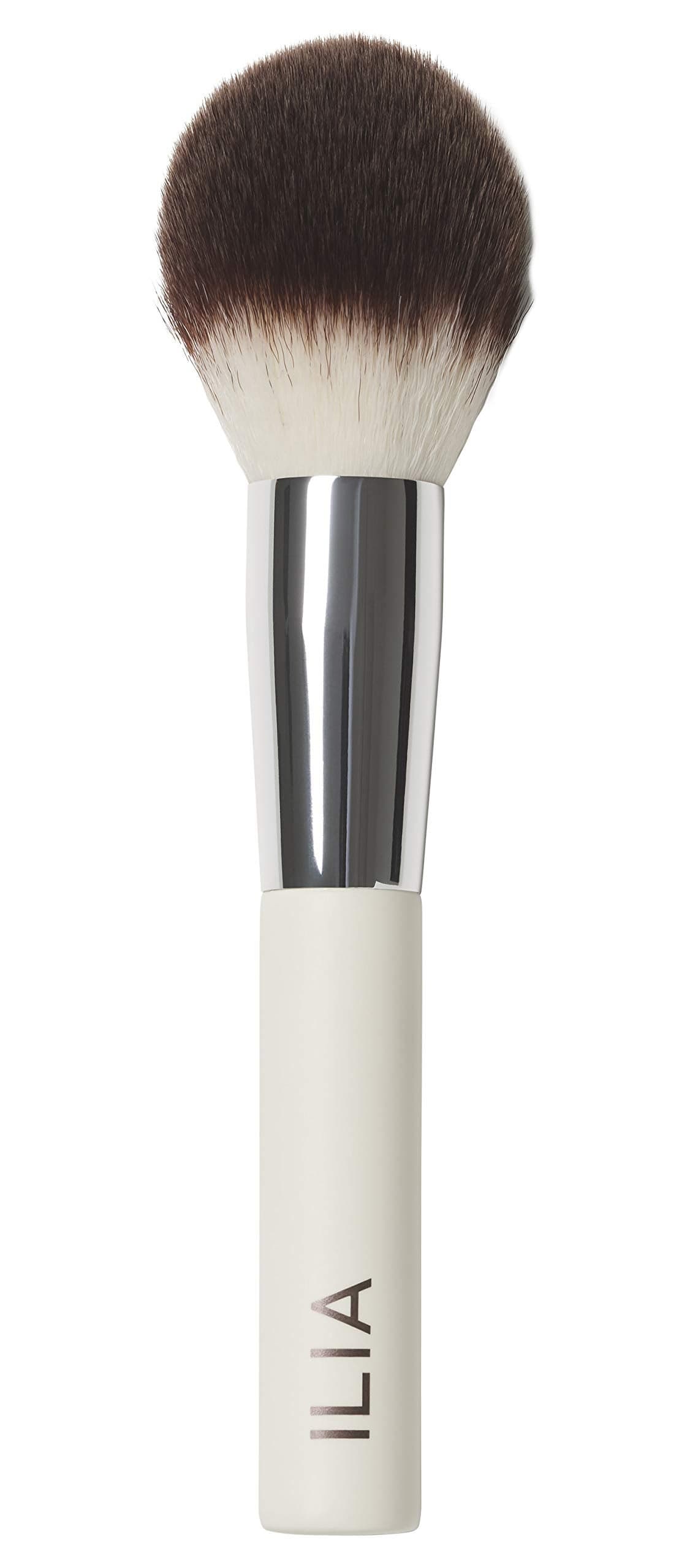 ILIA Finishing Powder Brush Blends Fine Powders Made with FSC Certified Wood Aluminum Soft Vegan Bristles Expertly Crafted NonToxic Vegan CrueltyFree Recyclable