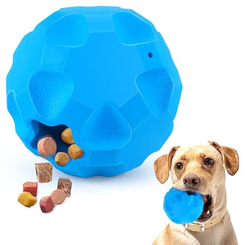 TROUSKAIG Treat Dispensing Dog Toys for Aggressive Chewers Large Breed Rubber Balls for Dogs Cognitive Dog Toys to Keep Them Busy Dog Treat Toy Ball