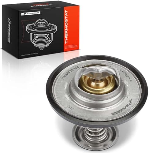 A-Premium Engine Coolant Thermostat with Seal Compatible with Ford F-150, Explorer, Expedition, E-150, E-250 & Dodge Ram 50, D100 & Lincoln Navigator & Chevrolet & Infiniti & Jeep & Mazda & Jaguar