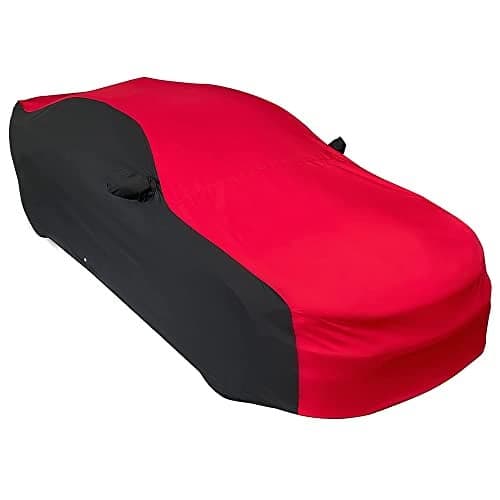 Dodge Charger Indoor/Outdoor Car Cover Ultraguard Plus 300 Denier UV Protection Water Resistant - Custom Fit for Dodge 2005-2023 SRT Hellcat, GT, R/T, SXT, Scat Pack (Red/Black)