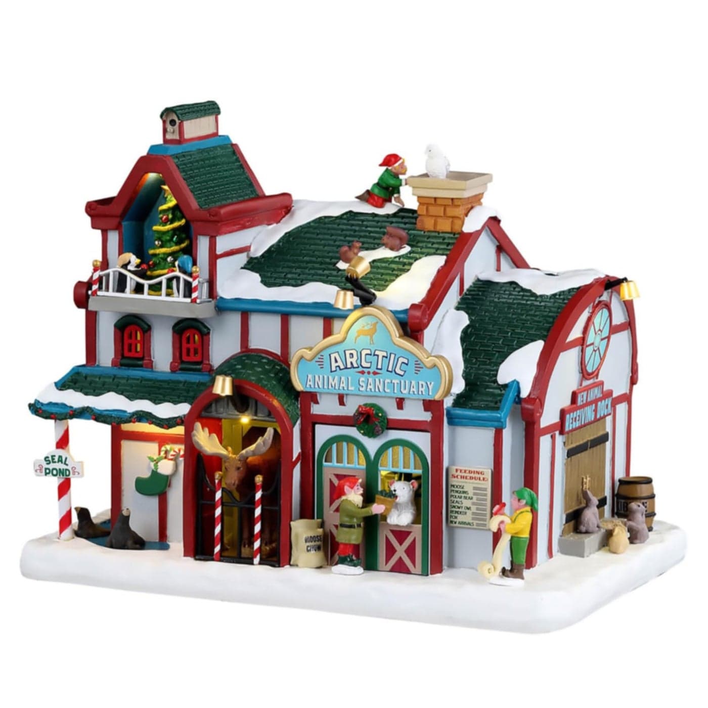 Lemax 35075 Santas Wonderland Lighted Buildings Arctic Animal Sanctuary
