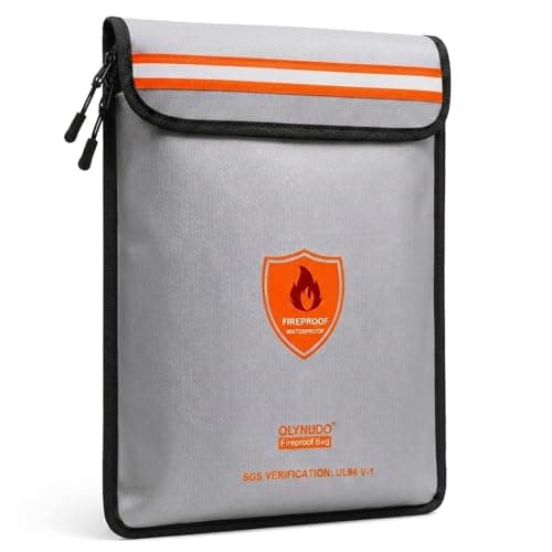 Waterproof Fireproof Document Bag 15x11 2200F Fire Proof Money Bag for Cash NonItchy Fireproof Bags for Cash and Documents Fire Resistant Document Bag Pouch Safe Accessorie