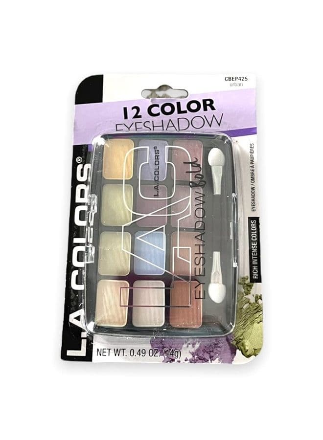 L.A. Colors Expressions, 12 Color Eyeshadow, BEP425 Urban, 0.49 Oz