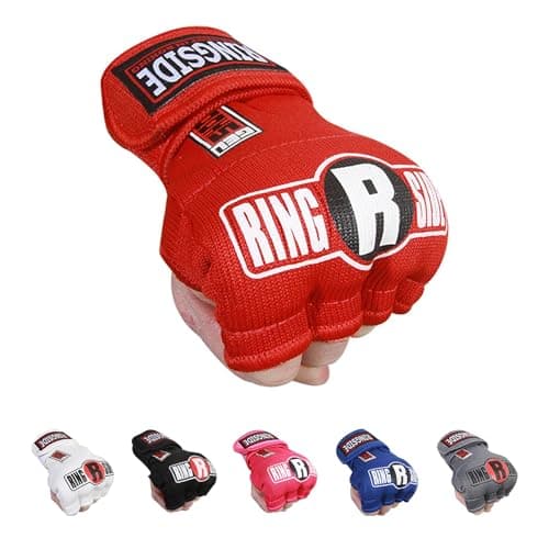 Ringside Quick Wrap Gel Shock MMA Boxing Hand Wraps, Large/Xlarge, Red