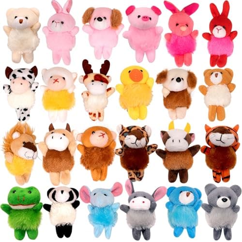 JoyRapt 24 Pack Small Stuffed Animals Bulk Gifts for Kids 2322535 Each Party Favors Toys for Classroom Prizes Easter Basket Stuffers Carnival Prizes 24PCS