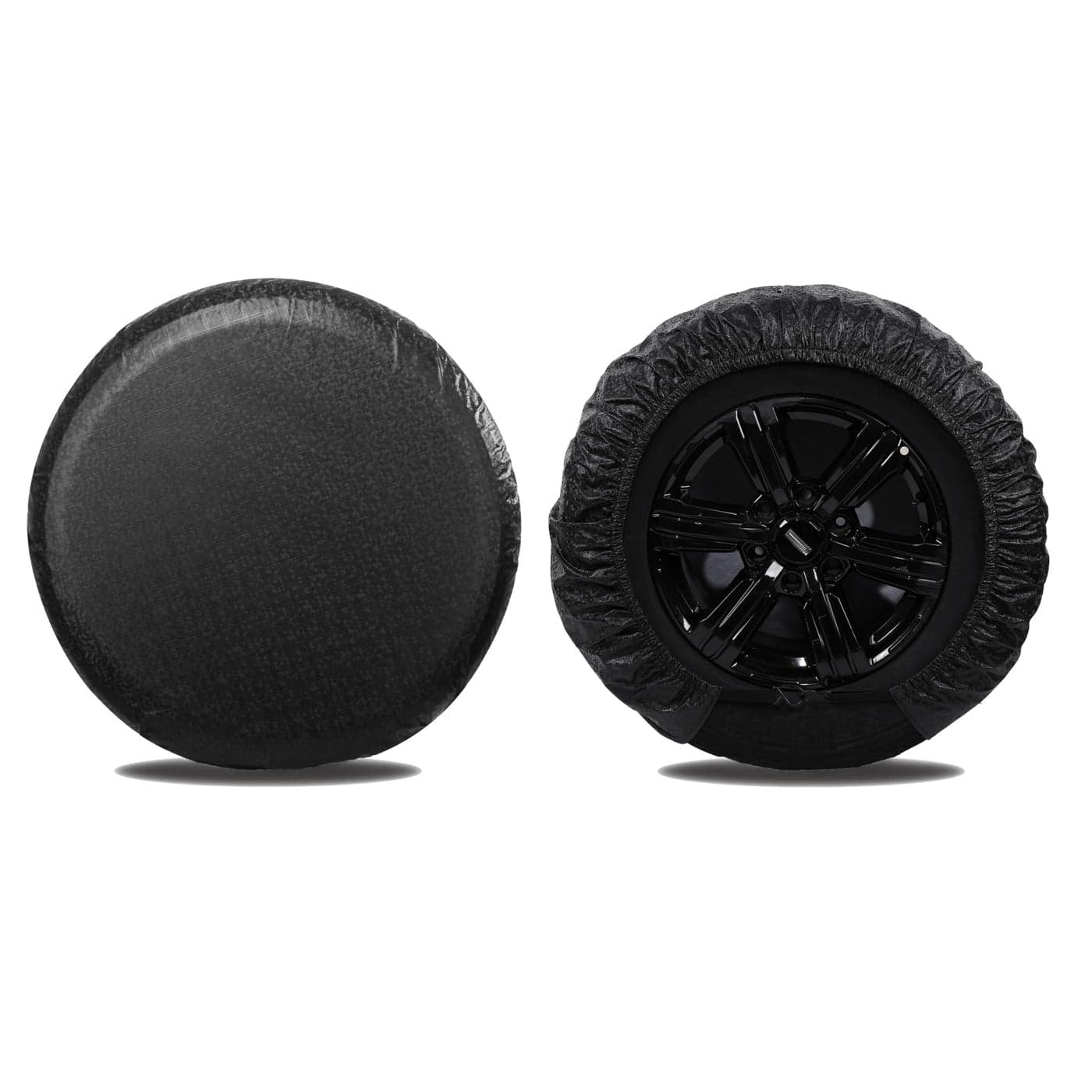 MOONET Tire Covers for RV Wheel 2 Pack Black Oxford Waterproof UV Sun Protectors for Motorhome Boat Trailer Camper Van SUVD66cm x H28cm for Diameter 2426