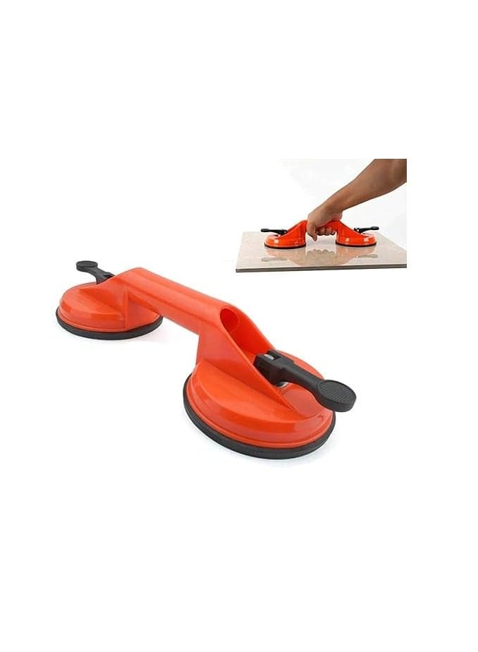 Glass Double Suction Cup Vacuum Window Lifter, Dent Puller with Handles, for Glass/Tiles/Mirror/Granite Lifting, Handle Locking