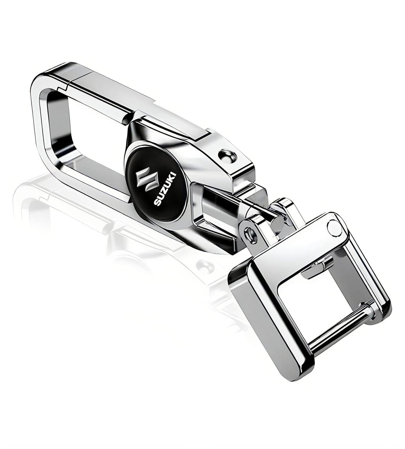 GREENWORLD Silver Color Car Key Fob Key Chain Heavy Duty Keychain for Suzuki/Dzire/Swift/Breeza/Scross/Baleno/Alto/Wagonr/Xpresso/Ciaz/Ignisar (Only Keychain)