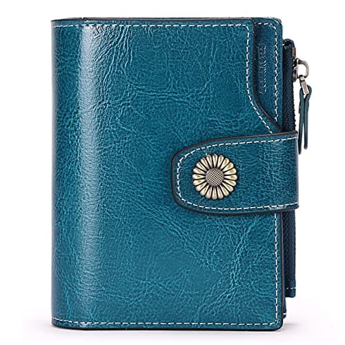 FALAN MULE Small Wallet for Women Leather Bifold Compact Small Womens Wallet with RFID Blocking