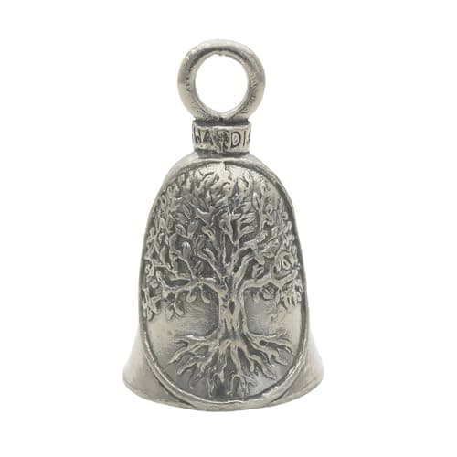 Guardian Bell Tree of Life Good Luck Bells w/Keyring & Black Velvet Gift Bag | Motorcycle Bell | Hiking Bear Warning | Lead-Free Pewter | Made in USA