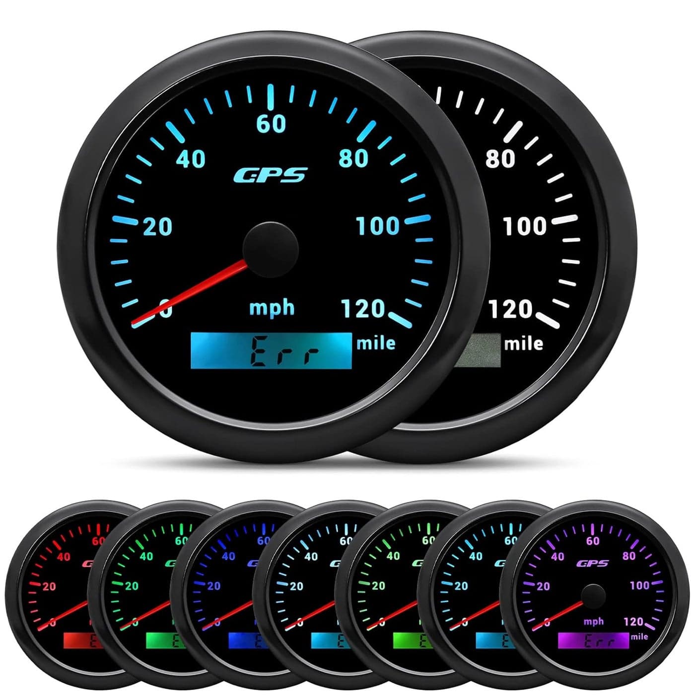 ARTILAURA GPS Speedometer with 7 Color Backlight