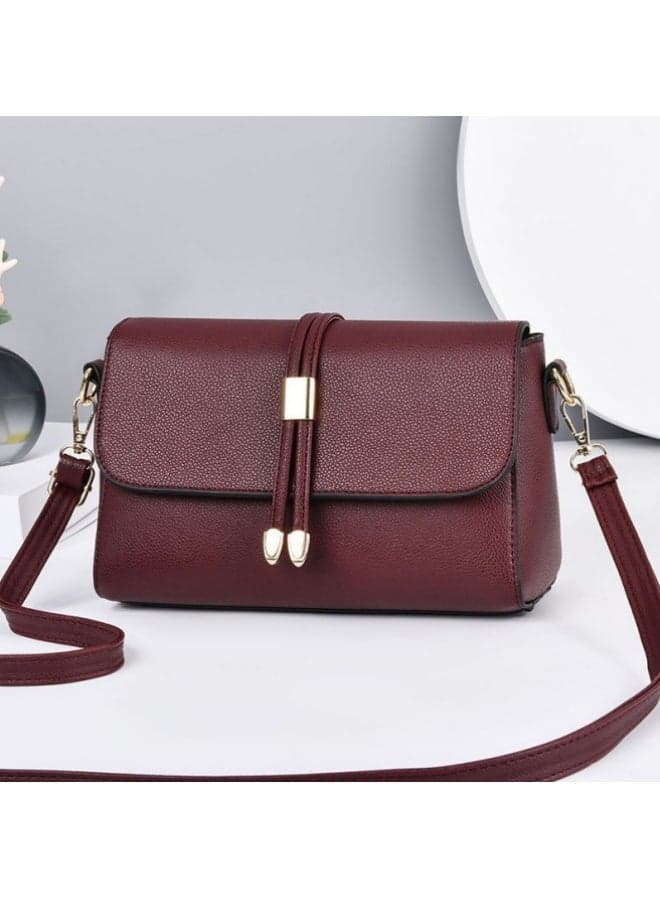 Women's Versatile PU Leather Shoulder Bag, Ladies Multi-pocket Crossbody Bag Sling Bag Side Bag, Daily Commuter/Banquet/Party/Campus Large-capacity Frequent Carrying Bag for Girls/Dtudents(Red)