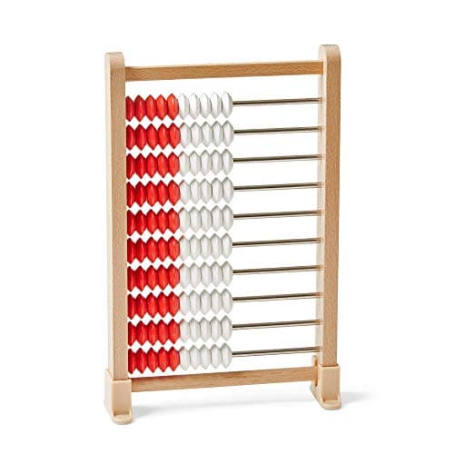 hand2mind Mini 100 Bead Wooden Rekenrek Abacus for Kids Math Math Manipulatives Kindergarten Counting Rack for Kids Counters for Kids Math Educational Toys for Elementary Kids Set of 4