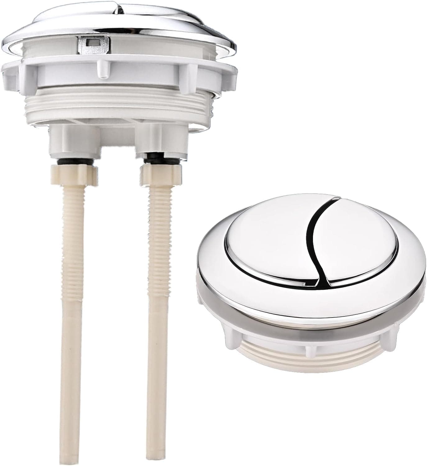 Dogxiong 58mm22 Inch Dual Push Flushing Toilet Button Water Tank Flush Button Replacement with Thread Diameter