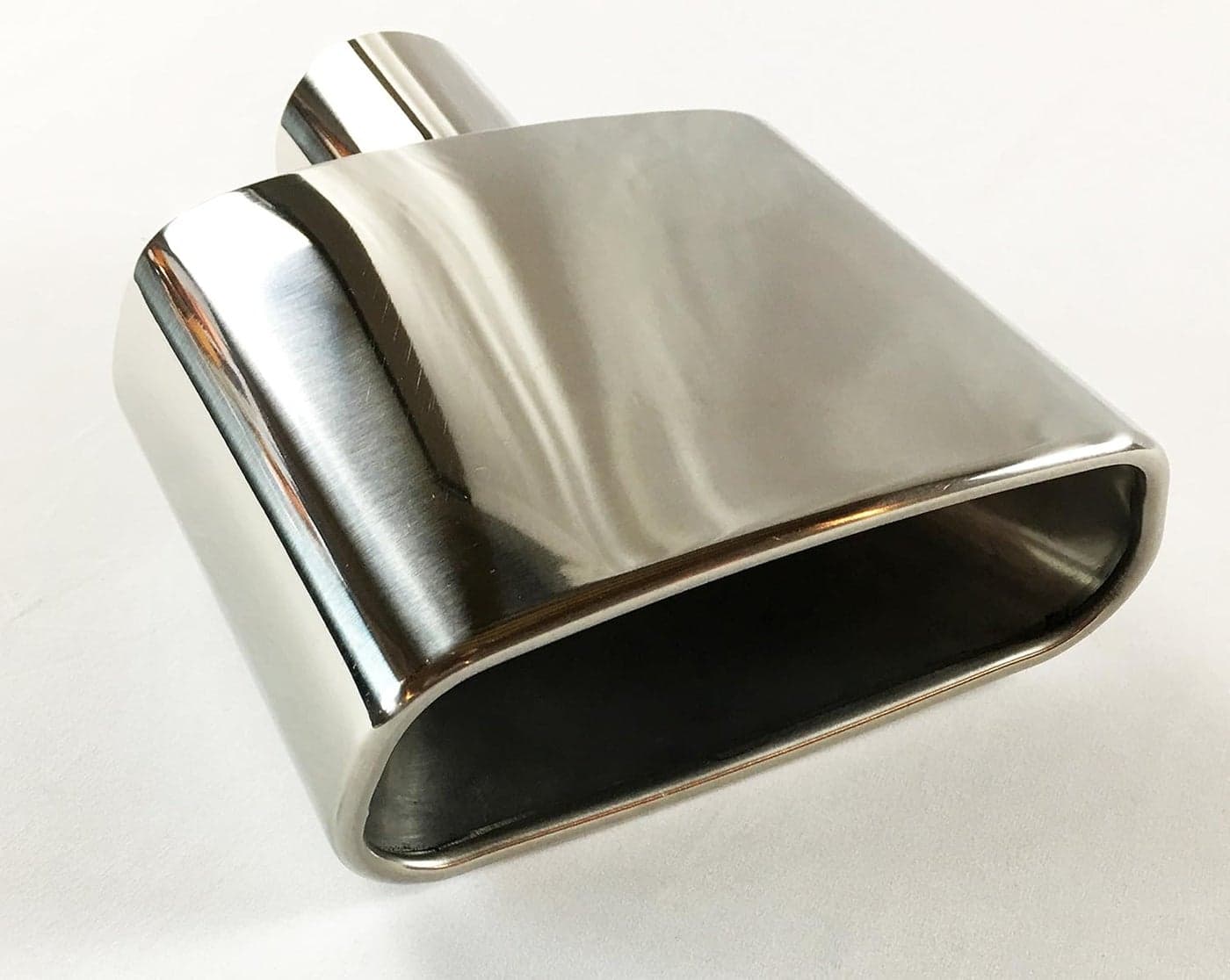 Wesdon Exhaust Tip - 7.00" x 2.75" Outlet, 2.25" Inlet, Rolled Resonated Rectangle, Stainless Steel