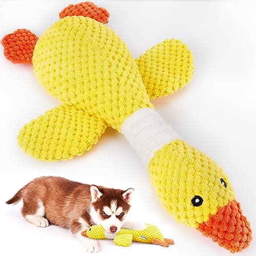 Vitscan Durable Dog Toys for Small Large Dogs Dog Chew Toy for Not Aggressive Chewers Tough Squeaky Interactive Dogs Toys for Puppies Plush Puppy Toys Goose Pet Toy Puppy Chew Toys for Teething