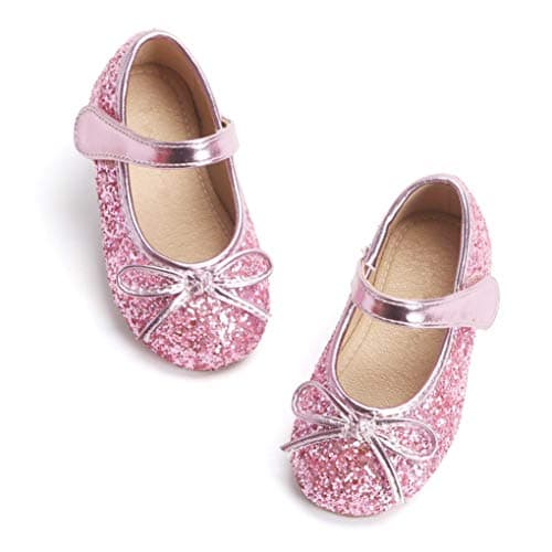 Otter MOMO Toddler/Little Girls Mary Jane Ballerina Flats Shoes Slip-on School Party Dress Pink Shoes Size 8