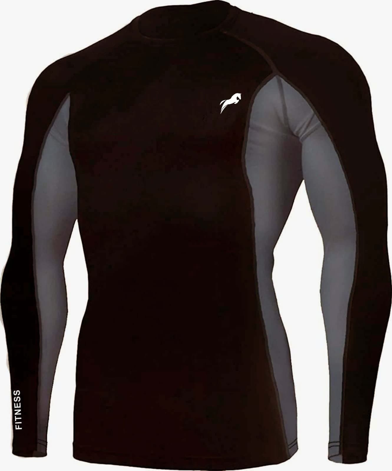 Just rider Men's Full Sleeve T-Shirt (New Black Blue Full, M)