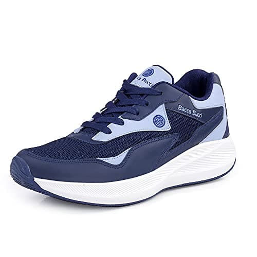 Bacca Bucci® Jump Men's Running Shoe with Padded Insocks for Better Traction with Phylon Bounce Sole for Running Gyming & Training- Blue, Size UK10