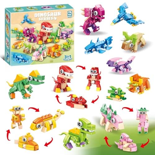 ZIYOSTAR 12 Packs 36 Kinds of Dinosaurs Building Blocks Toy DIY Dinosaurs Animals Building Blocks Sets for Classroom PrizesBirthday Party Favors for KidsIdeas for Boys and Girls Ages 612
