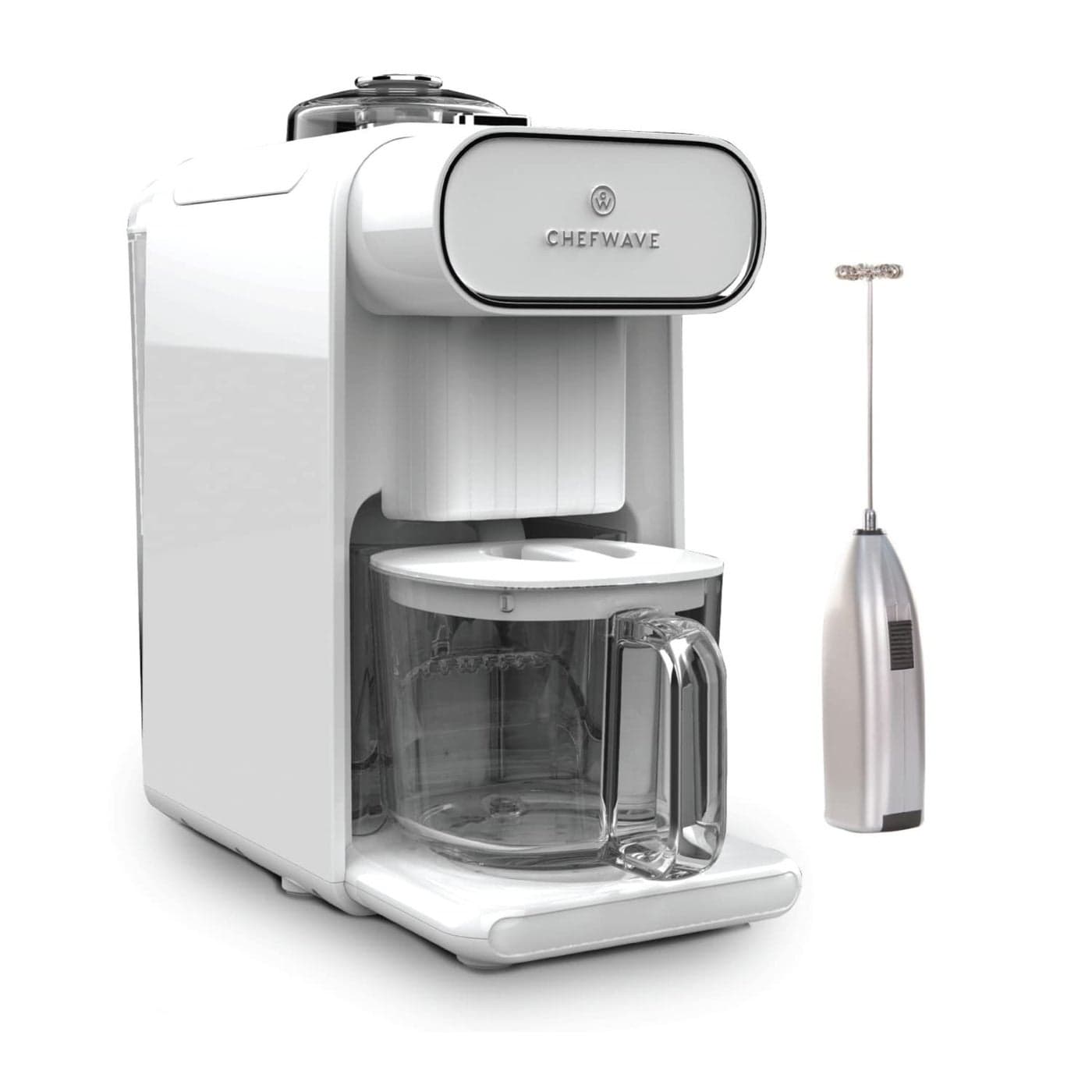 ChefWave Milkmade Dairy Alternative Vegan Milk Maker with 6 PlantBased Auto Programs No Soaking AutoClean Function Delay Start Recipe Book Bundle with Handheld Milk Frother 2 Items