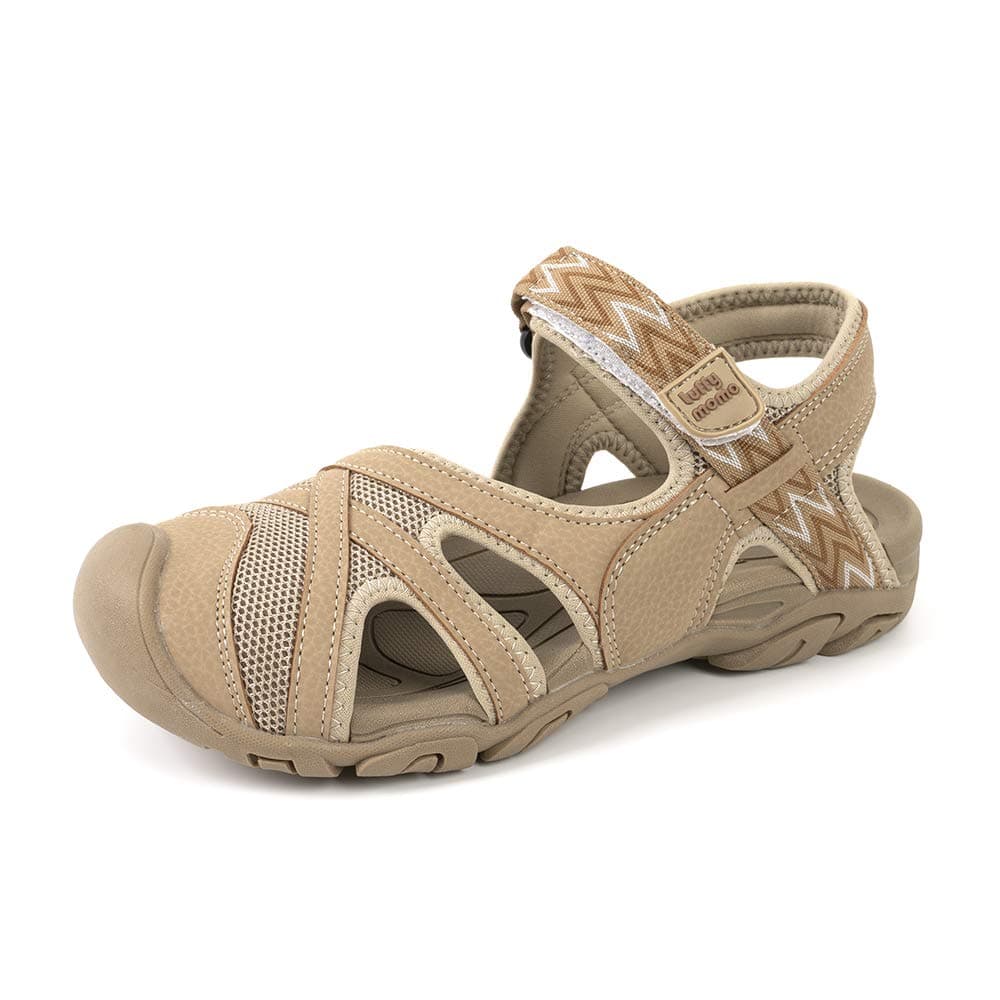 Luffymomo Womens Hiking Outdoor Sandals Sport Athtletic Beach Sandals with Closed Toe11 M US Kaki