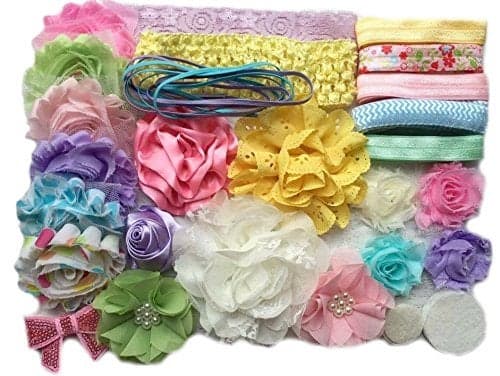 Bowtique Emilee Mini Headband Kit Makes 15 Headbands DIY Baby Headband Kit Springtime Pastels