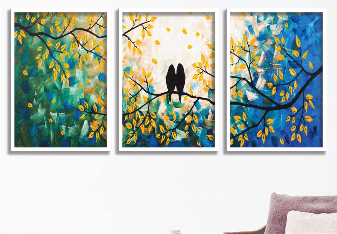 SAF paintings Premium Modern Art Digital Reprint 19.5 inch x 40.5 inch Painting () COMBO-39-M3