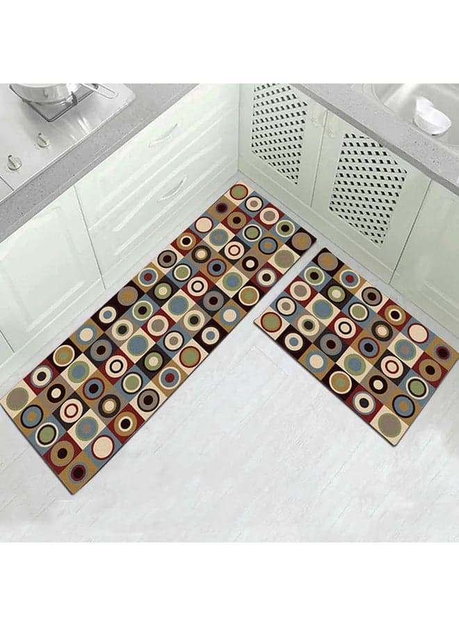 1-Piece Luxurious Modern Geometric Pattern Rectangular Anti-Slip Kitchen Floor Mat Multicolour 50x160cm