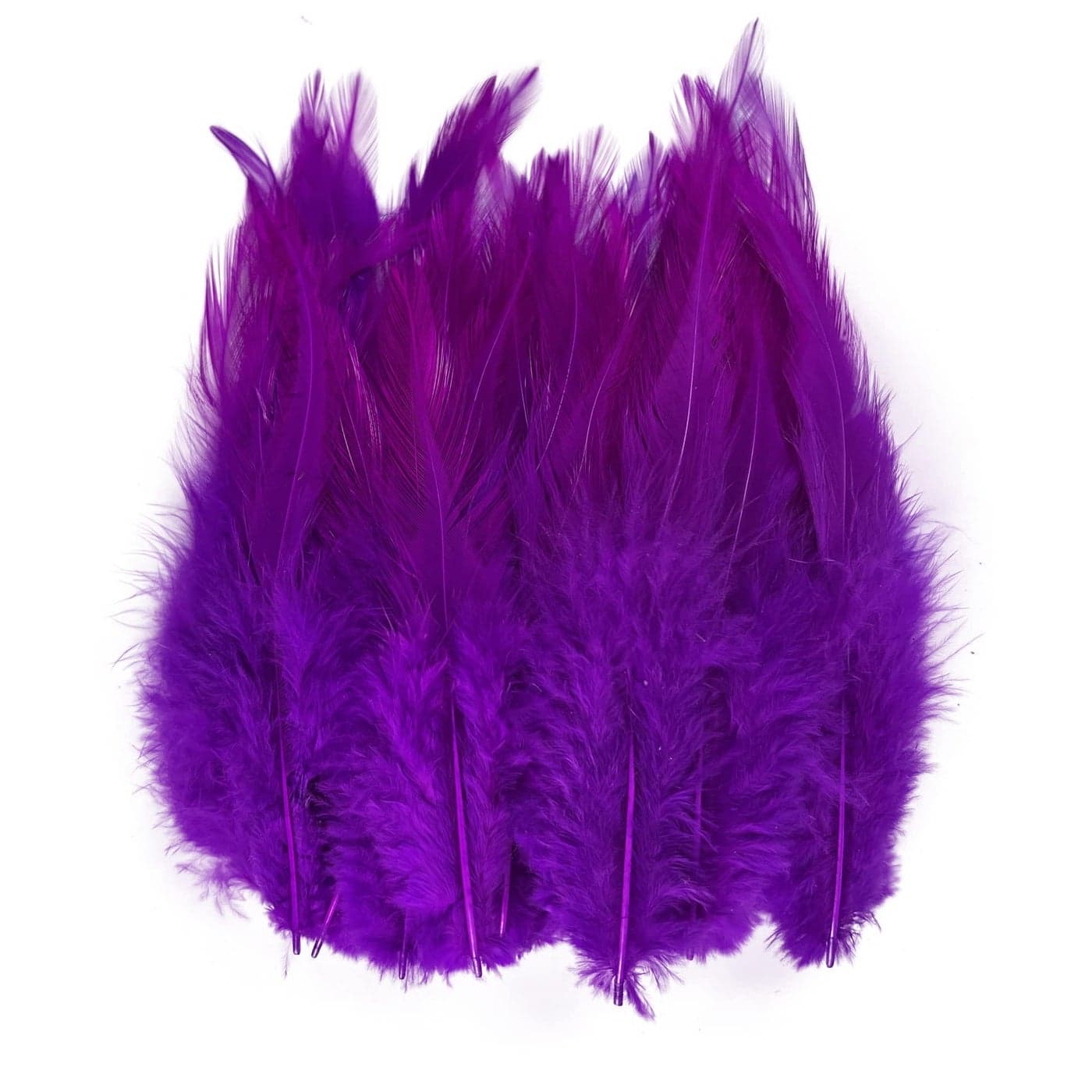 Happy Feather 100PCS Saddle Hackle Rooster Feather for Crafts 57 inch Natural Pheasant Neck Feathers DIY Pendant Earrings Dream CatcherPurple