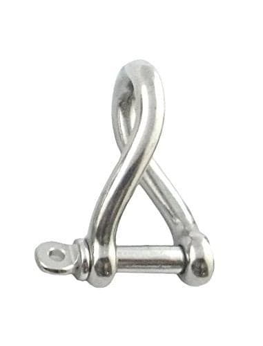 US STAINLESS Stainless Steel 316 Twist Shackle 1/4" (6mm) Marine Grade