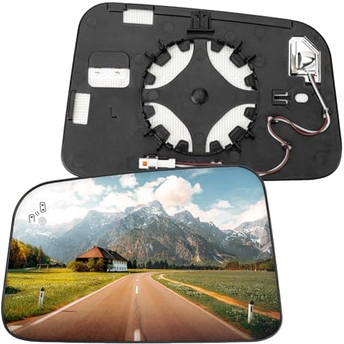 LOIYLLEN Driver Side Mirror Replacement for Ford Edge 2007 2008 2009 2010, for Lincoln MKX 2007 2008 2009 2010 - Left Side Mirror Glass, Rear View Mirrors Glass with Power Heated & Blind Spot