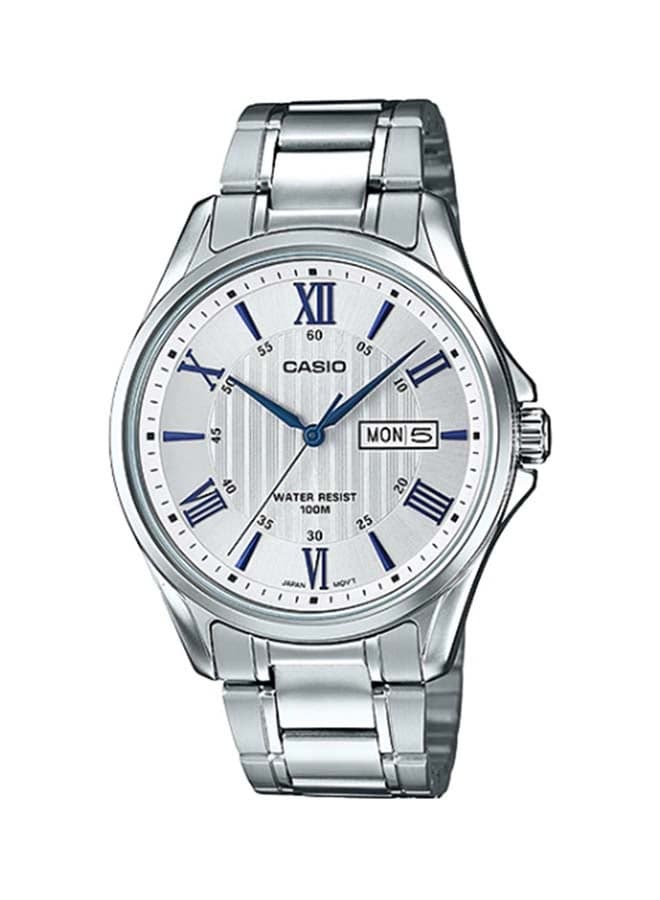 Men Enticer Analog Watch MTP-1384D-7A2VDF - 38 mm - Silver