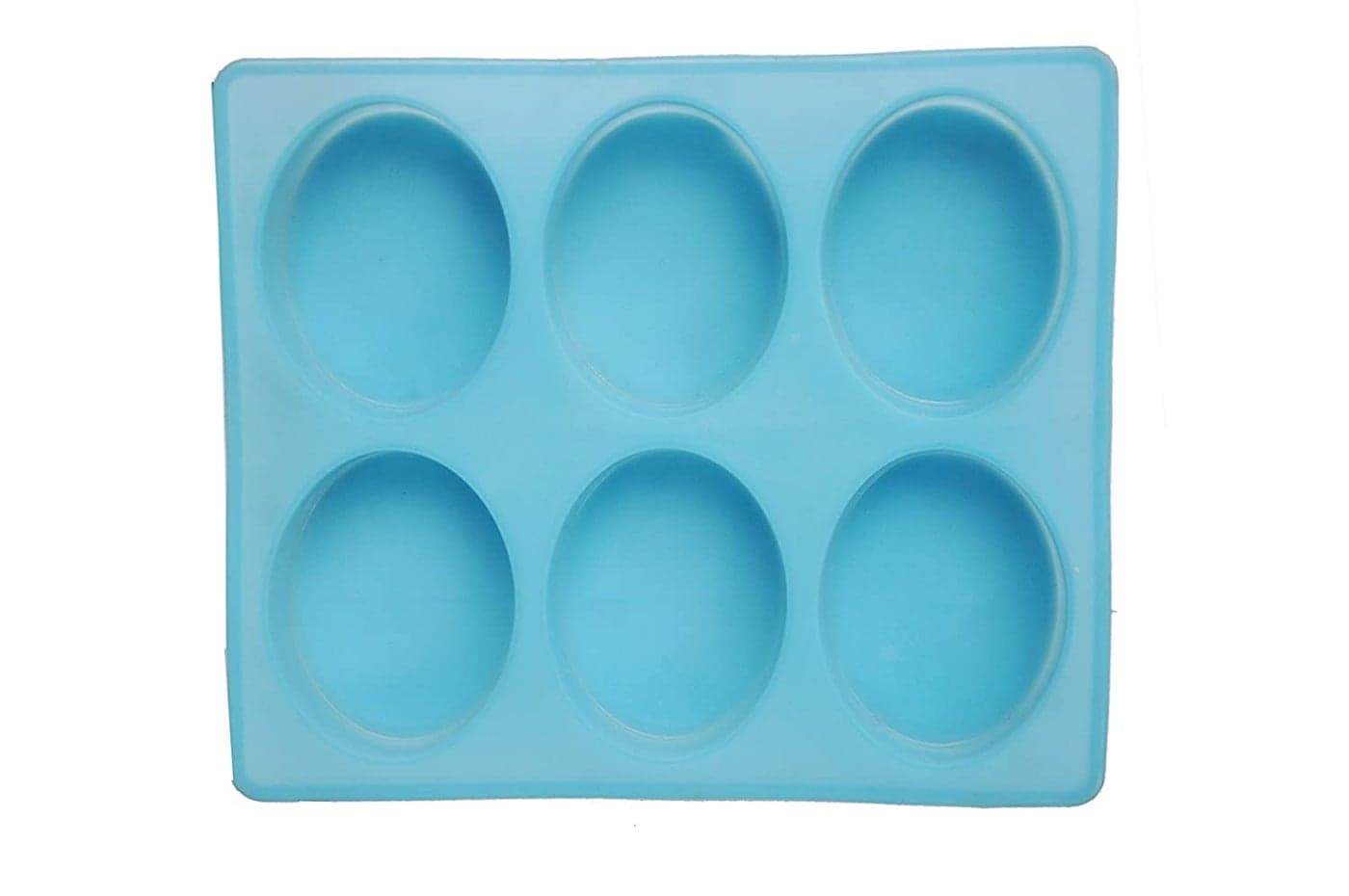 R H LIFESTYLE Oval Shape Silicone Handmade Soap Making Molds with 6 Cavities DIY Tray Candle Mould Oval Shape Mould 215 X 256 X 3 CM 150 GMS