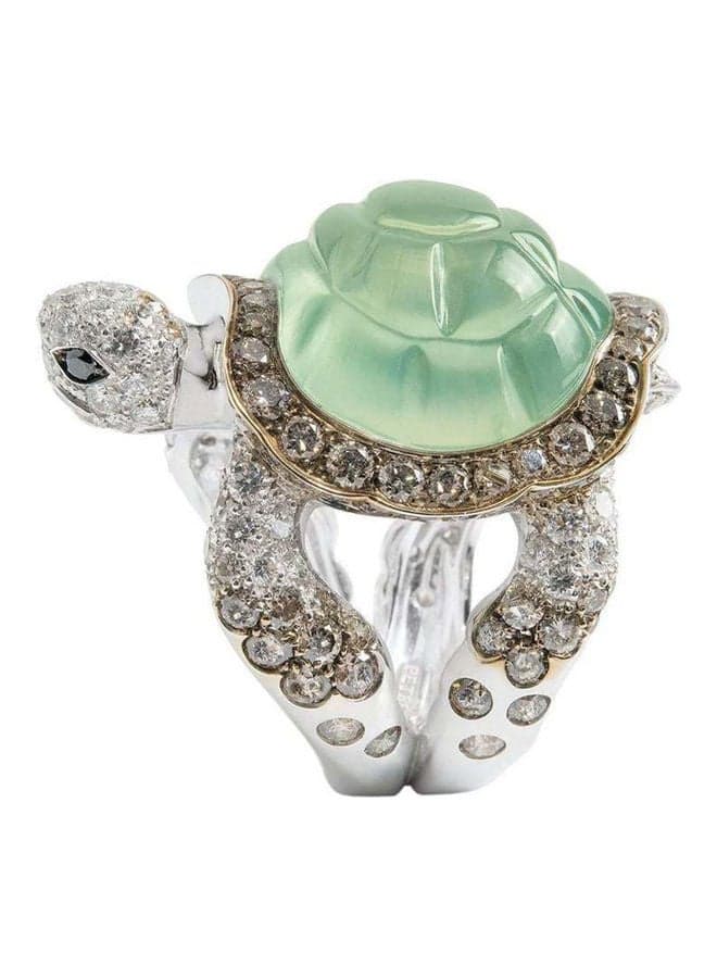 Turtle Designed Stone Studded Ring
