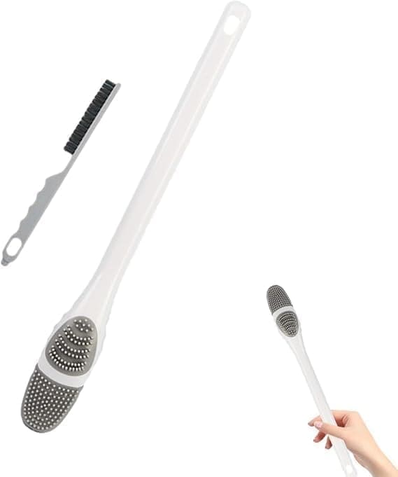 black sparrow Toilet Brush Deodorant Silicone Toilet Cleaning Brush Silicone Toilet Cleaner Flexible Brush with Holder for Bathroom Deep