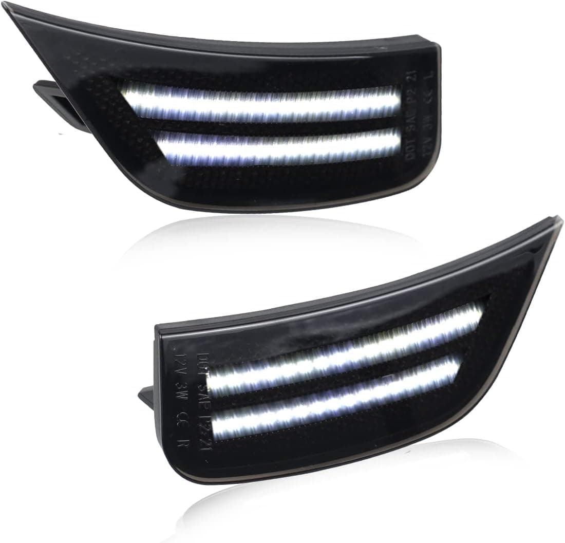 NDRUSH Smoked LED Side Marker Lights for Cadillac Escalade, Suburban, Tahoe, and GMC Yukon