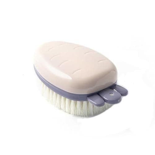 TASKHOUSE Multipurpose Cleaning Brush Handheld Laundry Scrubber with Soft Bristles for Clothes, Shoes, Floors, Sink, Bathtub (Purple, 1 Piece)