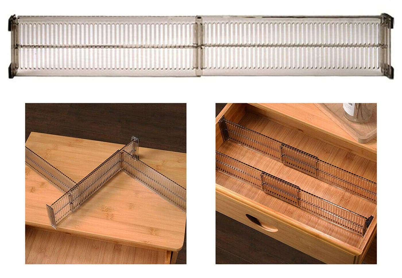 House of Quirk Drawer Dividers, Dresser Drawer Organizer Separators Expandable 51-27.5cm for Divide Kitchen Utensils Clothes, Multi Kitchen Drawer Organizer (DIY)