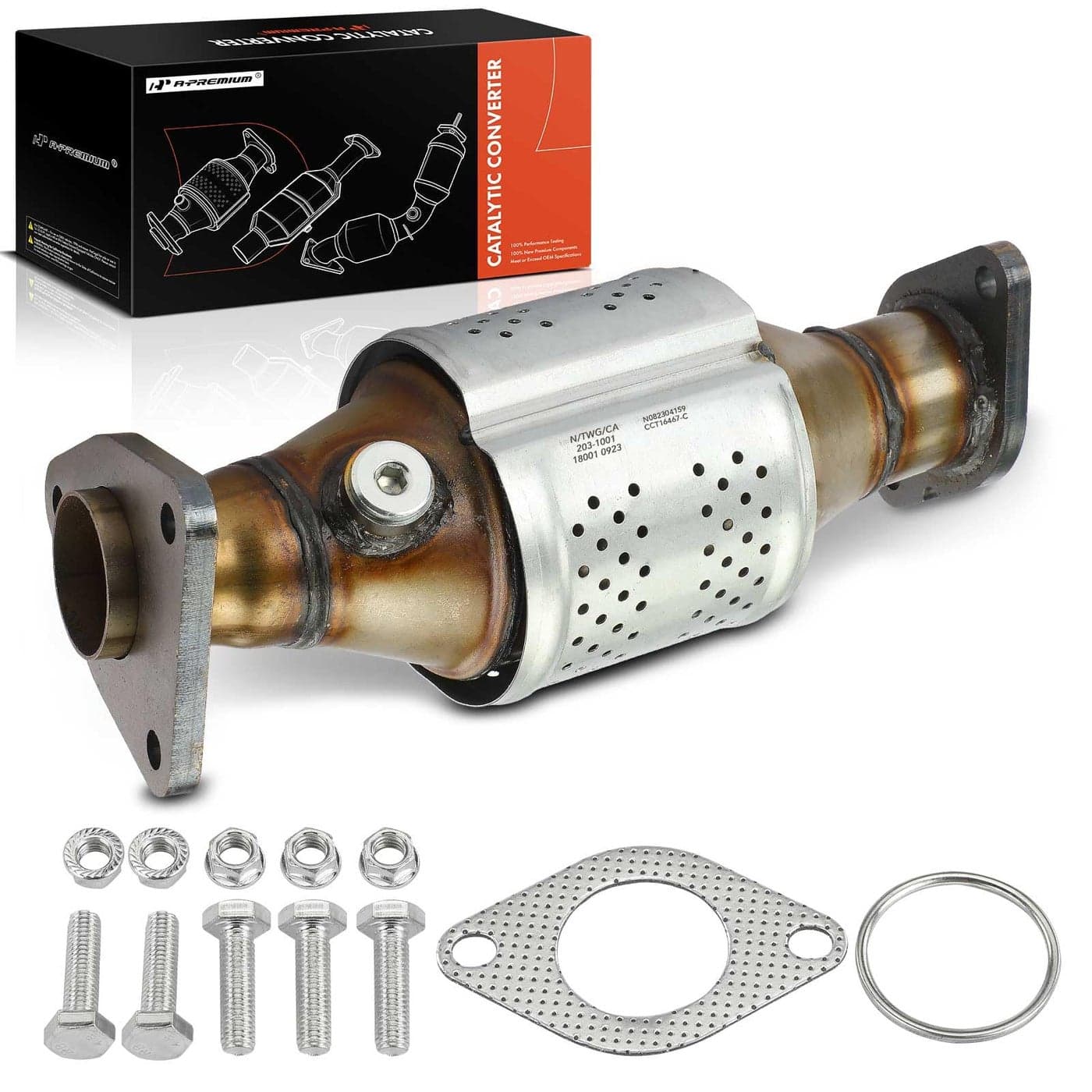 APremium Front Right Catalytic Converter Kit DirectFit Compatible with Nissan Frontier 20052019 Pathfinder 20052012 NV1500 NV2500 NV3500 20122018 Xterra Suzuki Equator 40L EPA Compliant