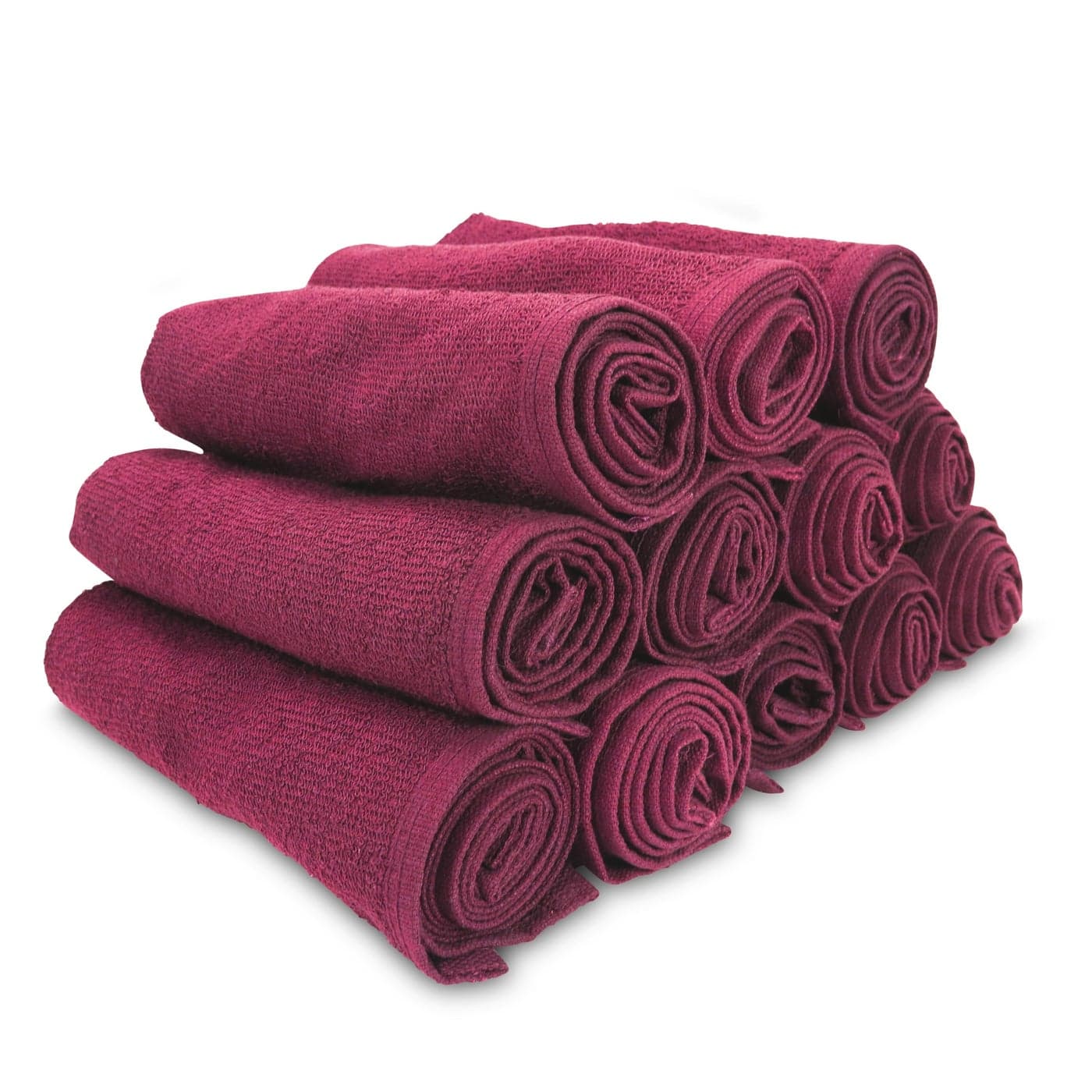 Arkwright Bleach Proof Salon Towels Pack of 12 Highly Absorbent 100 Cotton Quick Dry Spa Face Towel for Hair Stylist Barber Pedicure and Esthetician 16 x 28 in Burgundy
