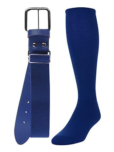 TCK Baseball/Softball Adult Belt & Socks Combo Set (Royal, Medium) - Royal,Medium
