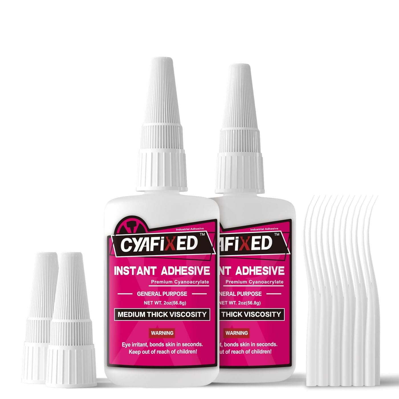Super Glue Liquid, Instant Clear Cyanoacrylate Medium Thick Viscosity Adhesive,Food Safe CA Glue for Shoe Repair Leather Ceramic Plastic Glass Metal Wood Aquarium Porcelain Rubber Pottery Model Craft
